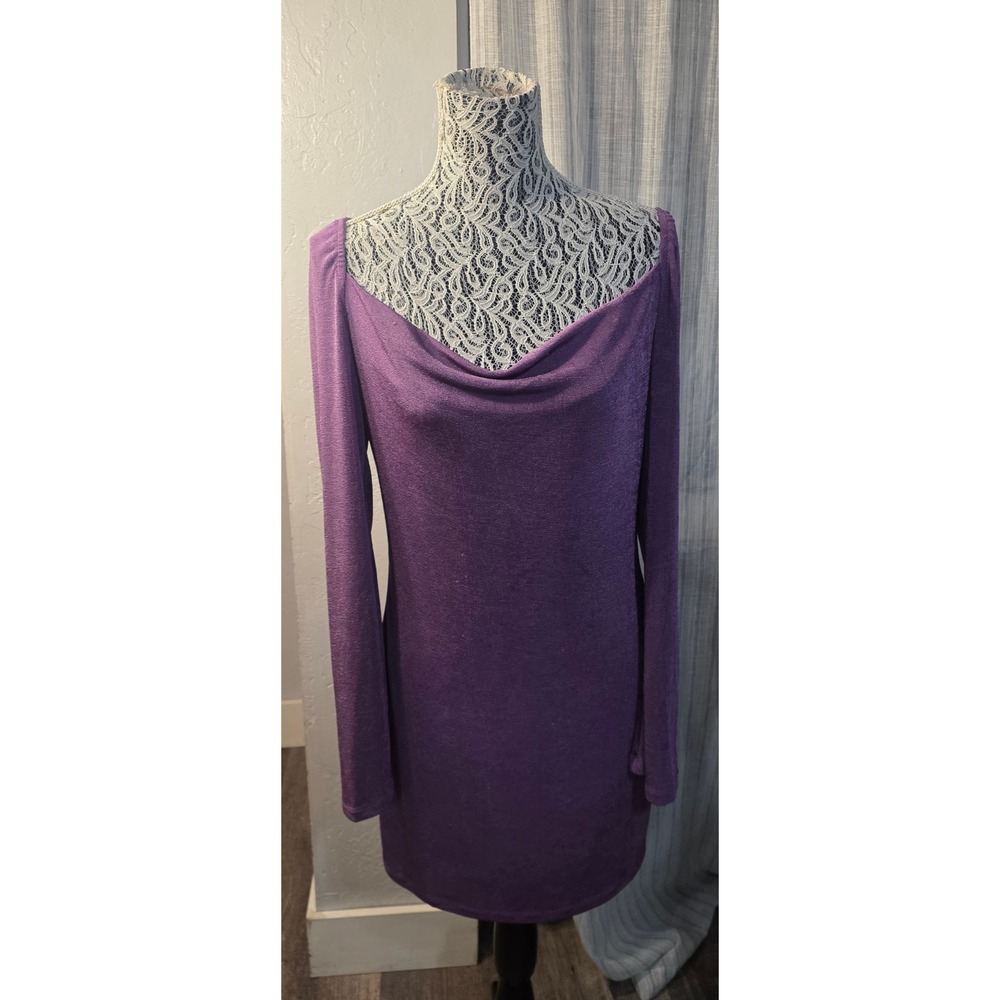 Princess Polly Mini Dress Womens US 10 Purple Square Neck Puff Sleeve Bodycon